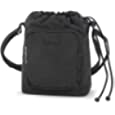 Lily queen Small Drawstring Crossbody Bag for Women Nylon Bucket Purse Lightweight Black