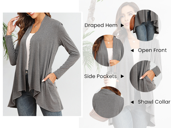gray cardigans for women