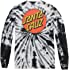 Santa Cruz Skateboards Men's Classic Dot LS Shirts,Large,Twist Black