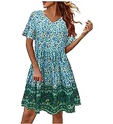 HUANKD Women''s Bodycon Dresses Fashion Bohemian Style Printed Casual Halter Neck Long Dress Summe...