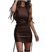HUANKD Women''s Fairy Dress Costume Suspender Sexy Camisole Sleeveless Backless Lace-Up Dress Flow...