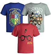 Harry Potter 3 Pack Pullover T-Shirts Toddler to Big Kid