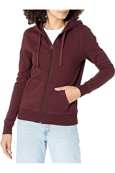 Women's French Terry Fleece Full-Zip Hoodie (Available in Plus Size)