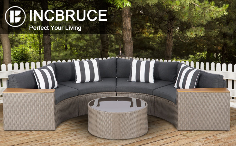 half moon patio furniture outdoor furniture outdoor sectional