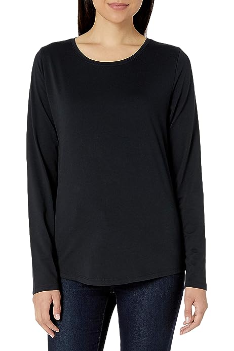 Women's Classic-Fit 100% Cotton Long-Sleeve Crewneck T-Shirt
