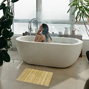 bamboo bath mat