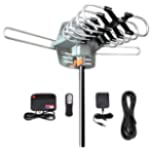 TV Antenna,Outdoor Digital Amplified HDTV Antenna 150 Miles Range, Without Pole