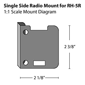 Rugged Radios MT-5R Handheld Radio RH-5R Single Side Belt Clip Mount