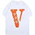 Arnodefrance V Letter T-Shirt Short Sleeve Shirt Cotton Crewneck Short Slevee Tee Shirt
