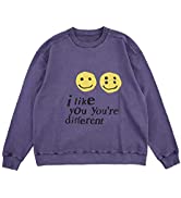Arnodefrance Men cpfm I Like You You''re Different Letter Batik Printing Sweatshirt Hip Hop Crew N...