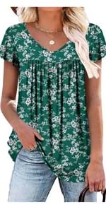 womens short sleeve tunic top