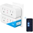 Smart Plug,Wi-Fi Outlet Extender Surge Protector Dual Smart Socket Work with Alexa and Google Home, Mini Plugs Control Independently Or Together,10a, No Hub Required, Fcc Listed (2 Pack)