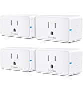 Govee Smart Plug, WiFi Bluetooth Outlets 4 Pack Work with Alexa and Google Assistant, 15A WiFi Pl...