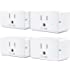 Govee Smart Plug, WiFi Bluetooth Outlets 4 Pack Work with Alexa and Google Assistant, 15A WiFi Plugs with Multiple Timers, Go