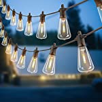 150FT Outdoor String Lights Shatterproof Dimmable LED Patio Lights Waterproof ST38 Vintage Connectable Hanging Lights with 72+4 Plastic Bulbs for Porch Backyard Garden Bistro ETL Listed-2 Packs 75FT