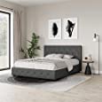 DHP Dakota Upholstered Platform Bed, Full, Gray