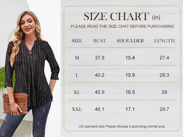  VALOLIA Womens Summer Casual V Neck T-Shirt 3/4 Sleeve Basic Top Loose Fitting 