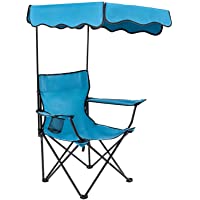 Outdoor Camping Chair, Beach Chair with Canopy Shade, Portable & Folding Camping Chair with Shade Canopy, Heavy Duty Canopy C