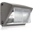 Konlite 80W LED Wall Pack Light 11,600LM 0-10V Dimmable 5000K Daylight Dust to Dawn LED Outdoor Lighting - ETL - 400W Equal