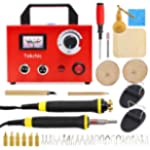Wood Burning Kit, Tekchic 110V 100W Upgraded Woodburning Pyrography Pens Dual Wood Burner with 20 Tips Including Ball Tips and Shading Tips with Temp Control