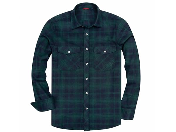 green plaid shirt